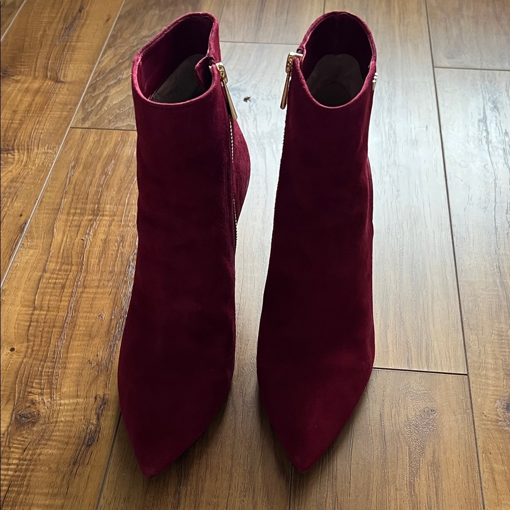 Michael Kors Deep Red Ankle Boots